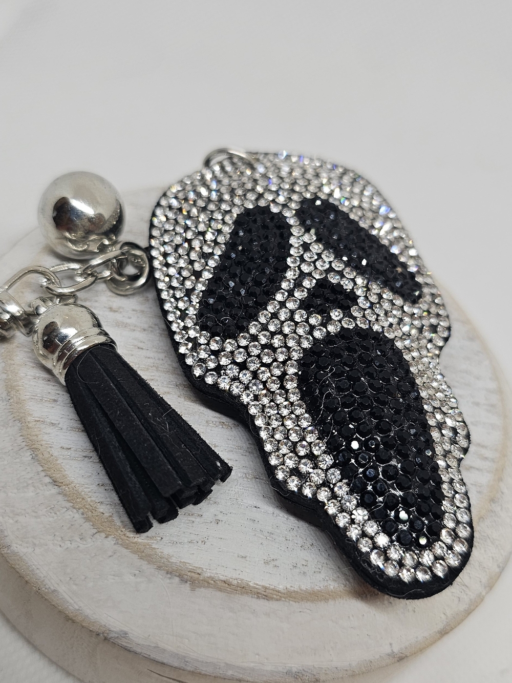 Ghost Face Rhinestone Key/Bag Charm - Picture 2 of 2